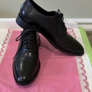 Cole Haan Black Leather Cap-Toe Oxfords Size 11 NEW